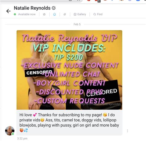 Find Natalie Reynolds Onlyfans